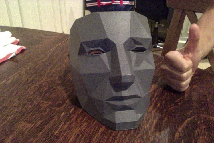 Printable Lowpoly mask 3D Print 16386 Printable Lowpoly mask 3D Print 16386