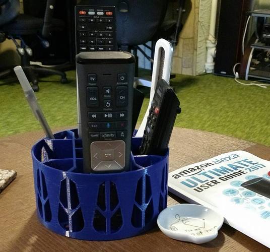 Remote Caddy with Pen/Pencil space 3D Print 16812 Remote Caddy with Pen/Pencil space 3D Print 16812