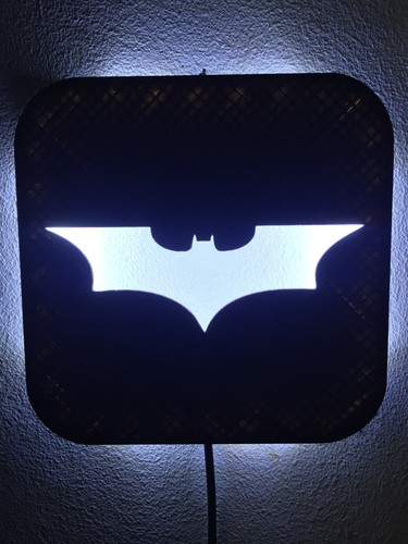 Wall Lamp (LED): Batman 3D Print 1686 Wall Lamp (LED): Batman 3D Print 1686