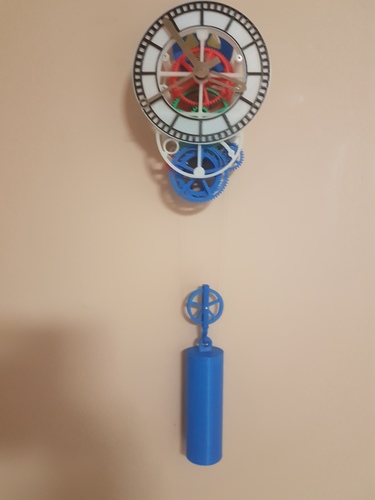 3D printed mechanical Clock with Anchor Escapement 3D Print 17033 3D printed mechanical Clock with Anchor Escapement 3D Print 17033