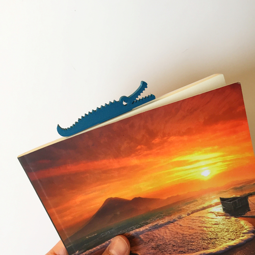 Crocomark (Bookmarker) 3D Print 17266 Crocomark (Bookmarker) 3D Print 17266