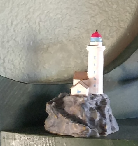 Lighthouse on a rock. 3D Print 17419 Lighthouse on a rock. 3D Print 17419