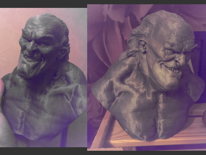 Scary old dude bust ! 3D Print 17515 Scary old dude bust ! 3D Print 17515