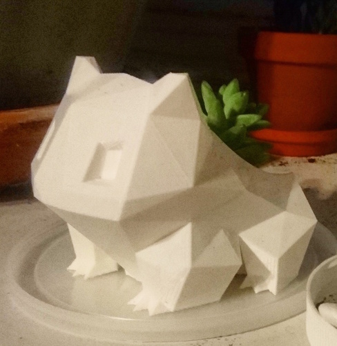 Low Poly Bulbasaur Planter 3D Print 17658 Low Poly Bulbasaur Planter 3D Print 17658