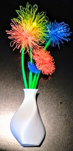 Super Flowers (drooloop flowers)- customizable 3D Print 17705 Super Flowers (drooloop flowers)- customizable 3D Print 17705