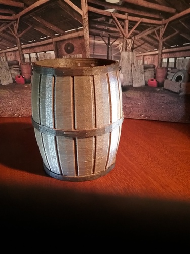 Wood Barrel 3D Print 17727 Wood Barrel 3D Print 17727