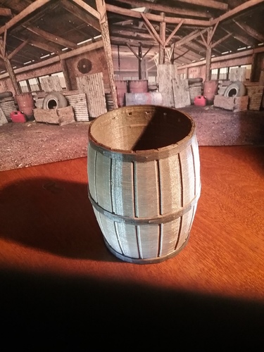 Wood Barrel 3D Print 17728 Wood Barrel 3D Print 17728