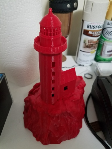 Lighthouse on a rock. 3D Print 17790 Lighthouse on a rock. 3D Print 17790