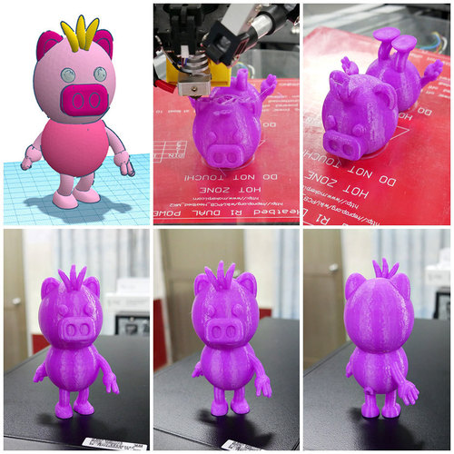 3DP Cute animal family 3D Print 18002 3DP Cute animal family 3D Print 18002