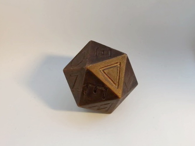 Greek D20 3D Print 18036 Greek D20 3D Print 18036