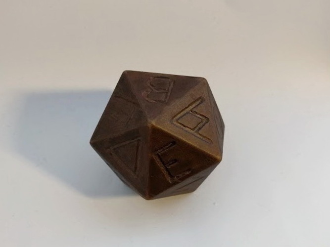 Greek D20 3D Print 18037 Greek D20 3D Print 18037