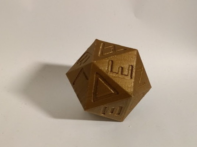 Greek D20 3D Print 18038 Greek D20 3D Print 18038