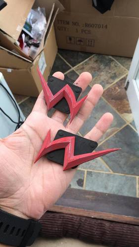 The CW Reverse Flash Belt Bolts 3D Print 18151 The CW Reverse Flash Belt Bolts 3D Print 18151
