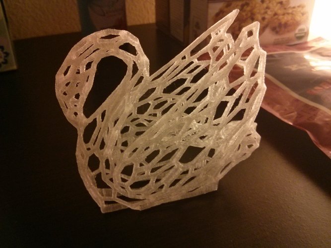Voronoi Experiment No:14 Odile The Swan 3D Print 18341 Voronoi Experiment No:14 Odile The Swan 3D Print 18341