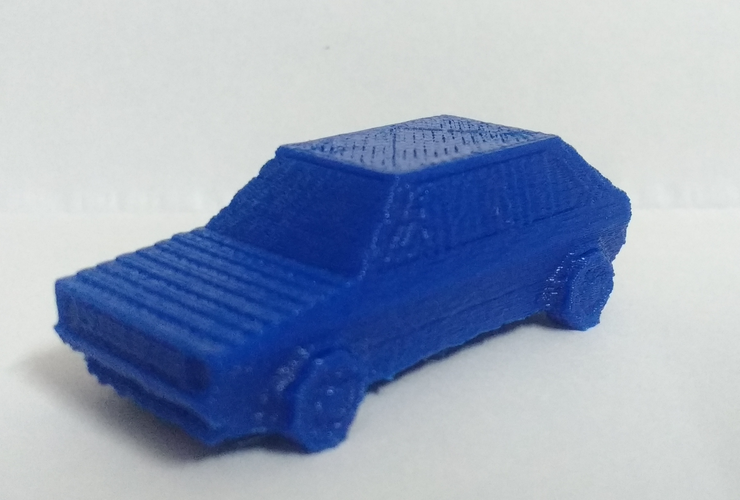 Volkswagen Golf GTI - Low Poly Miniature 3D Print 18523 Volkswagen Golf GTI - Low Poly Miniature 3D Print 18523