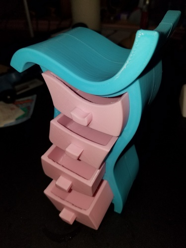 Wonkey Chest of Drawers 3D Print 18570 Wonkey Chest of Drawers 3D Print 18570
