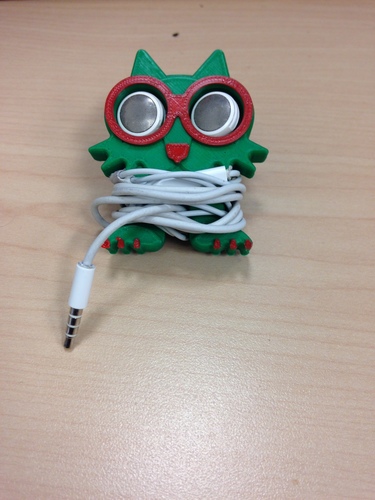 Fat Cat Earbud Holder (Headphone Holder) 3D Print 18577 Fat Cat Earbud Holder (Headphone Holder) 3D Print 18577