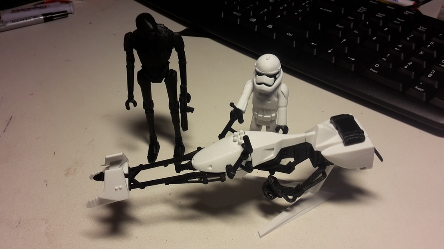 Speeder Bike & Scout Trooper 3D Print 18926 Speeder Bike & Scout Trooper 3D Print 18926