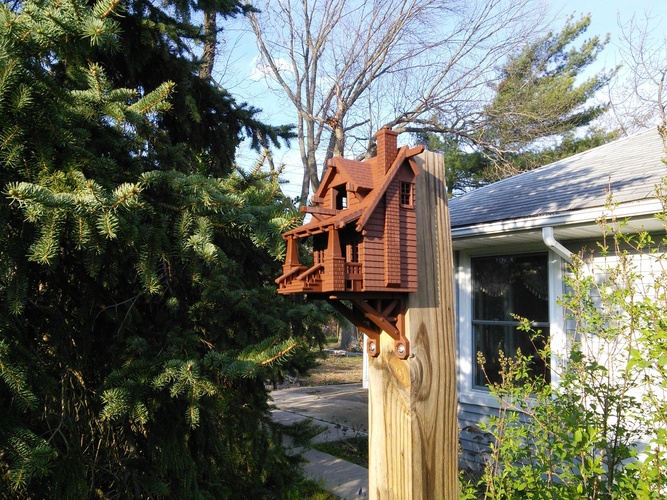 the American Craftsman Bungalow Birdhouse 3D Print 19041 the American Craftsman Bungalow Birdhouse 3D Print 19041