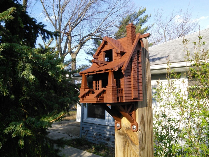 the American Craftsman Bungalow Birdhouse 3D Print 19042 the American Craftsman Bungalow Birdhouse 3D Print 19042