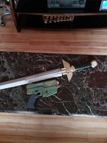 Warhammer 40K - Inquisitor Sword 3D Print 19222 Warhammer 40K - Inquisitor Sword 3D Print 19222