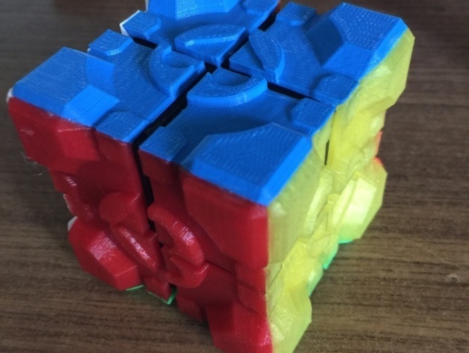 Rubik's Companion Cube "Stickers" 2x2 3D Print 19227 Rubik's Companion Cube "Stickers" 2x2 3D Print 19227
