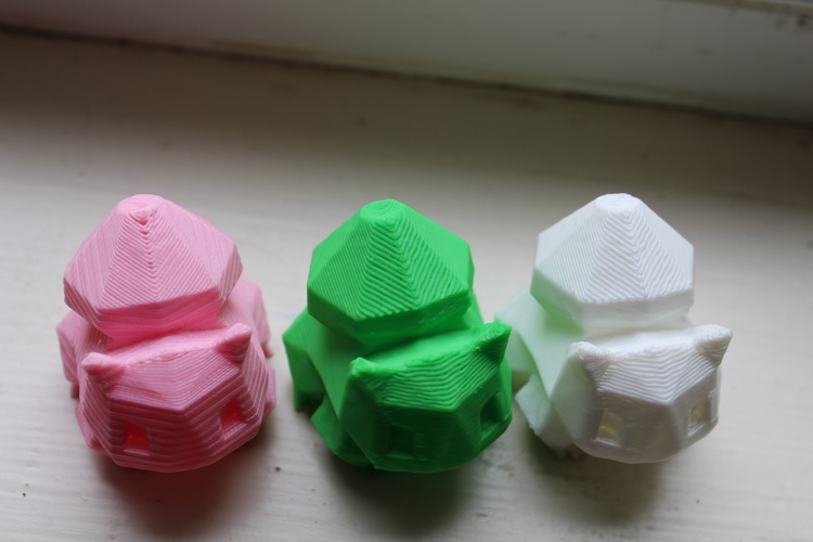 Low-Poly Bulbasaur - Multi and Dual Extrusion version 3D Print 19769 Low-Poly Bulbasaur - Multi and Dual Extrusion version 3D Print 19769