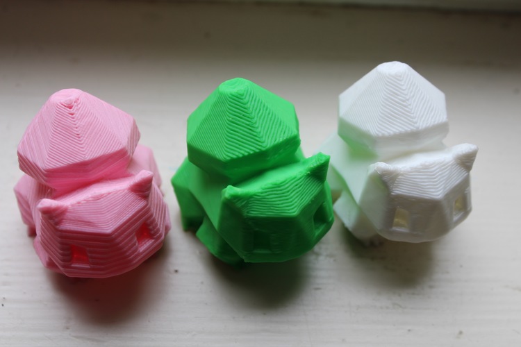 Low-Poly Bulbasaur - Multi and Dual Extrusion version 3D Print 19772 Low-Poly Bulbasaur - Multi and Dual Extrusion version 3D Print 19772