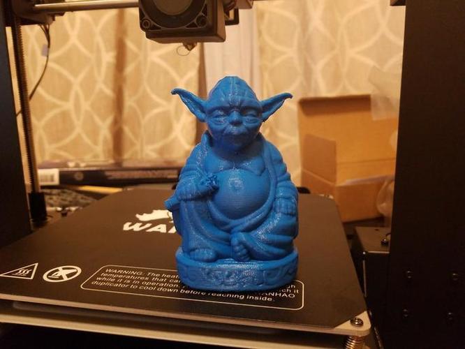 Improved Yoda Buddha w/ Lightsaber 3D Print 19890 Improved Yoda Buddha w/ Lightsaber 3D Print 19890