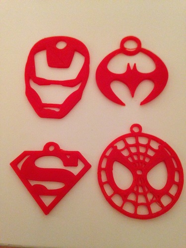 Superhero Keychains 3D Print 20046 Superhero Keychains 3D Print 20046