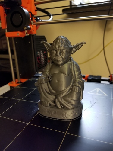 Improved Yoda Buddha w/ Lightsaber 3D Print 20258 Improved Yoda Buddha w/ Lightsaber 3D Print 20258
