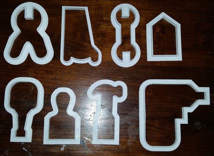 Handyman Tools Cookie Cutters - Fathers-day or Dad's Birthday 3D Print 20715 Handyman Tools Cookie Cutters - Fathers-day or Dad's Birthday 3D Print 20715