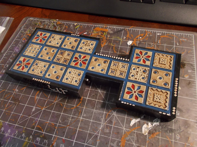 Royal Game of Ur with Print-in-place hinged board 3D Print 20717 Royal Game of Ur with Print-in-place hinged board 3D Print 20717