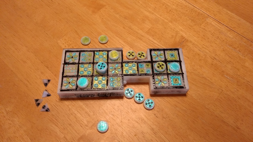 Royal Game of Ur with Print-in-place hinged board 3D Print 20847 Royal Game of Ur with Print-in-place hinged board 3D Print 20847