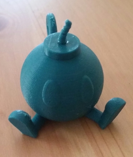 Easy to Print Bob-omb! 3D Print 20937 Easy to Print Bob-omb! 3D Print 20937