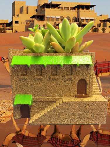 Mini Middle Eastern Villa Planter 3D Print 21024 Mini Middle Eastern Villa Planter 3D Print 21024