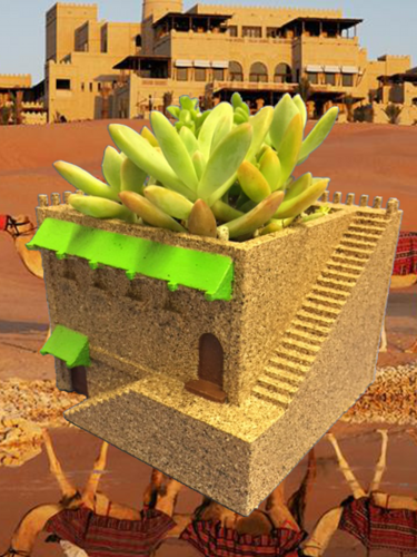 Mini Middle Eastern Villa Planter 3D Print 21025 Mini Middle Eastern Villa Planter 3D Print 21025