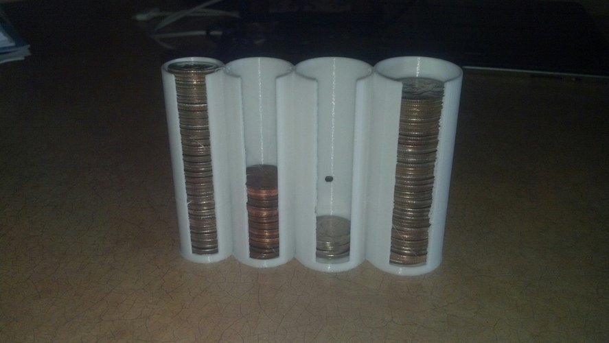 US Coin Holder 50mm/75mm high 3D Print 2138 US Coin Holder 50mm/75mm high 3D Print 2138