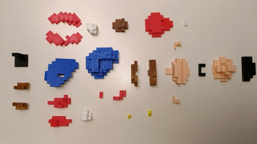8-Bit Classic Mario 3D Print 21419 8-Bit Classic Mario 3D Print 21419
