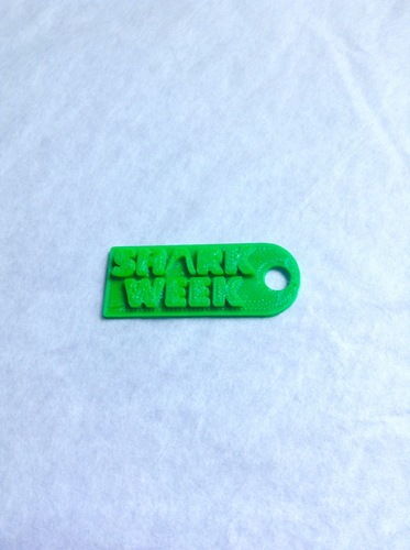 Shark Week Keychain 3D Print 21596 Shark Week Keychain 3D Print 21596