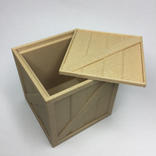 Wooden Crate with lid 3D Print 21681 Wooden Crate with lid 3D Print 21681