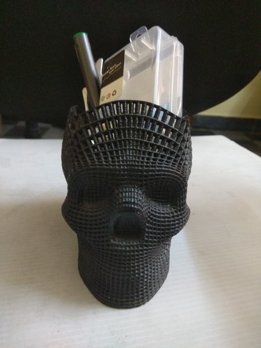 Wireframe Skull Pencil Holder (For The Love of Dog) 3D Print 21826 Wireframe Skull Pencil Holder (For The Love of Dog) 3D Print 21826