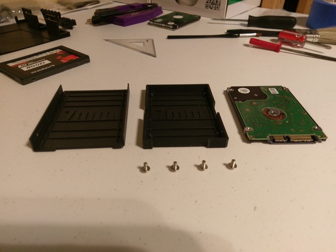 Hard Drive Enclosure V5 (7mm) 3D Print 21835 Hard Drive Enclosure V5 (7mm) 3D Print 21835