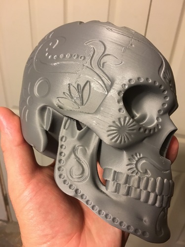 SUGAR SKULL (UPDATED) Added new file 12-1-16 3D Print 21844 SUGAR SKULL (UPDATED) Added new file 12-1-16 3D Print 21844