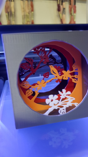Shadow box with bird 3D Print 21852 Shadow box with bird 3D Print 21852