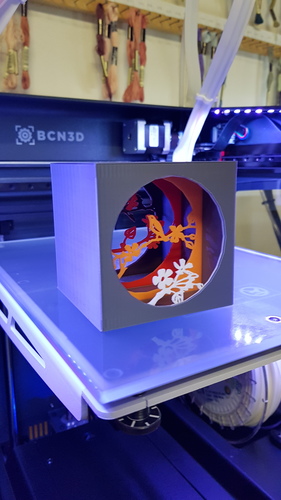 Shadow box with bird 3D Print 21854 Shadow box with bird 3D Print 21854