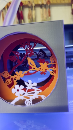 Shadow box with bird 3D Print 21856 Shadow box with bird 3D Print 21856