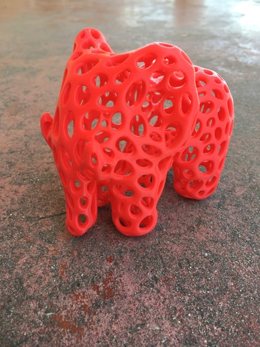 Elephant - Voronoi Style 3D Print 21873 Elephant - Voronoi Style 3D Print 21873