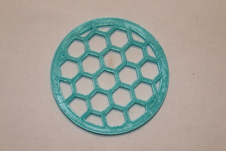 Hexagon Pattern Coaster 3D Print 21892 Hexagon Pattern Coaster 3D Print 21892
