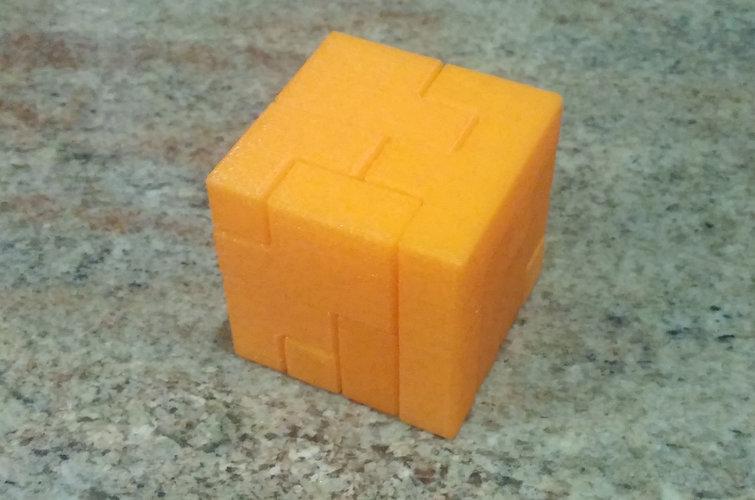 Printable Interlocking Puzzle #2 3D Print 21897 Printable Interlocking Puzzle #2 3D Print 21897